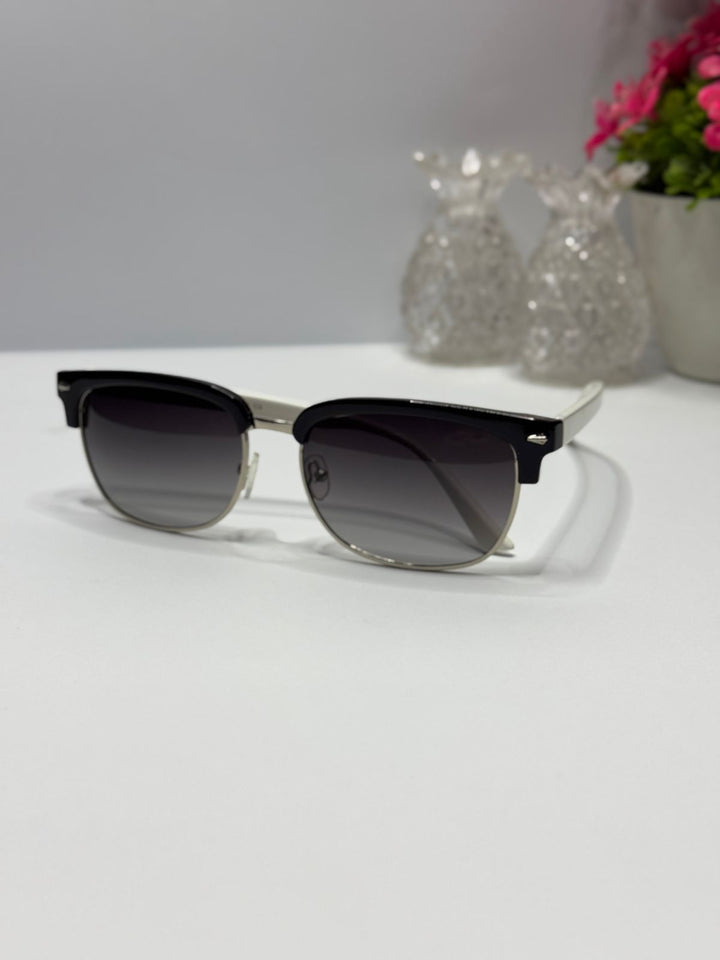 Black Square Clubmaster Sunglasses